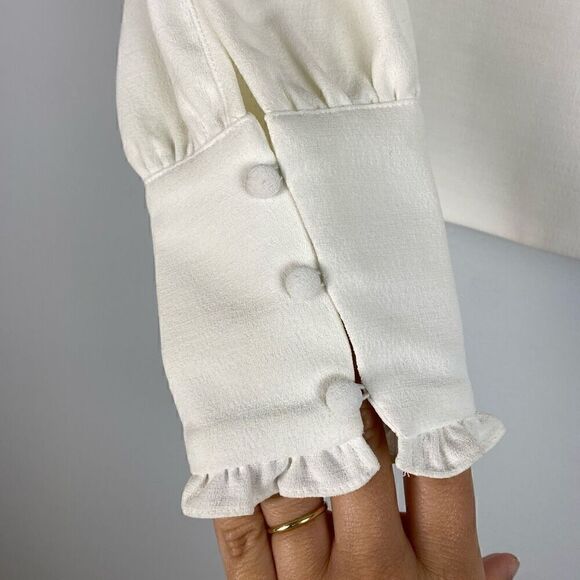 Claudie Pierlot Bravo Crepe Long Sleeve Top - Picture 7 of 10